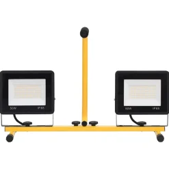 vidaXL Foco LED con asa 2x50 W blanco cálido Blanco cálido