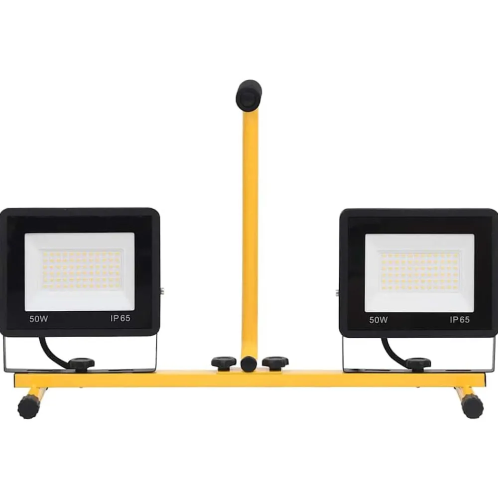 vidaXL Foco LED con asa 2x50 W blanco cálido Blanco cálido