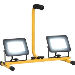 vidaXL Iluminación-Foco LED con asa 2x30 W blanco frío