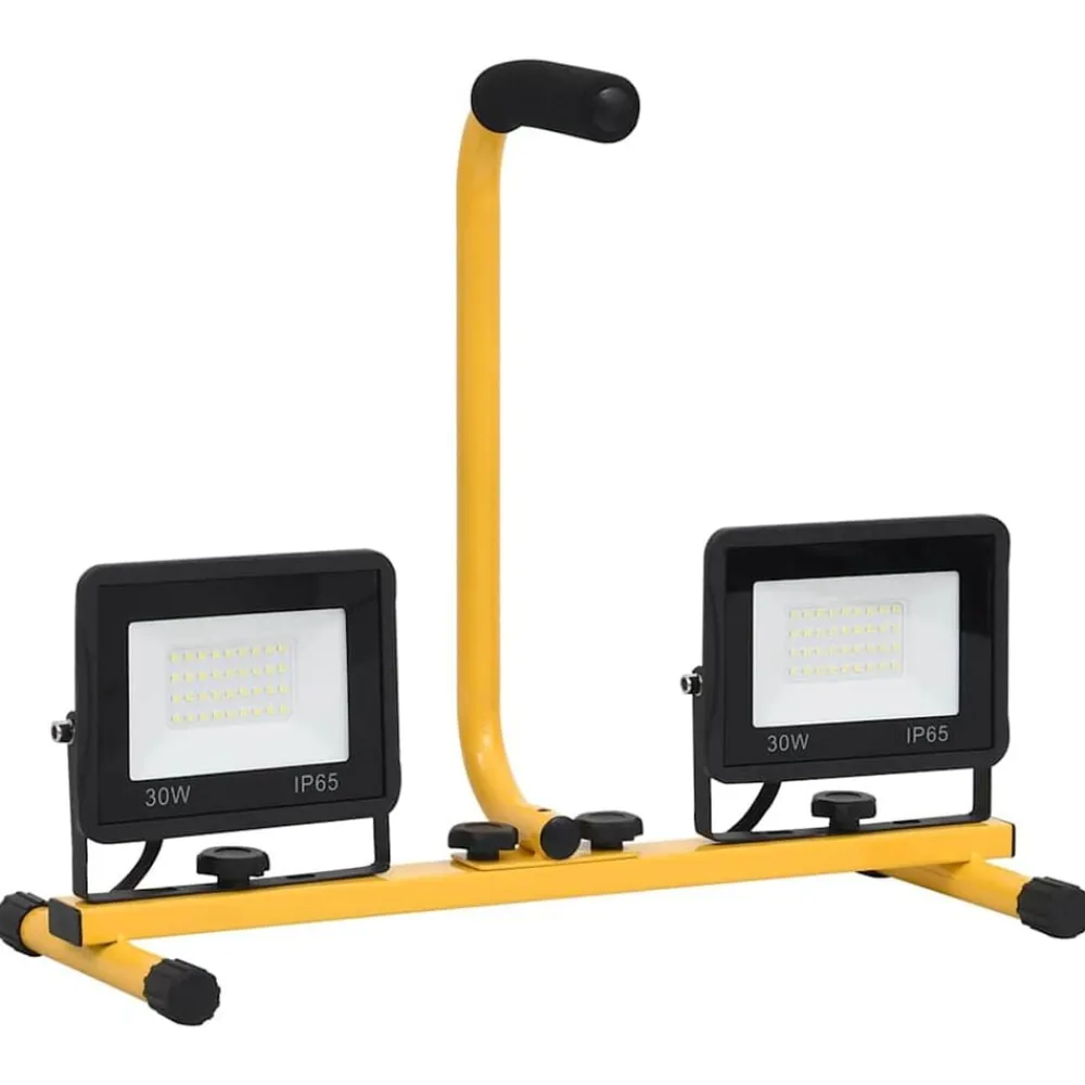 vidaXL Iluminación-Foco LED con asa 2x30 W blanco frío