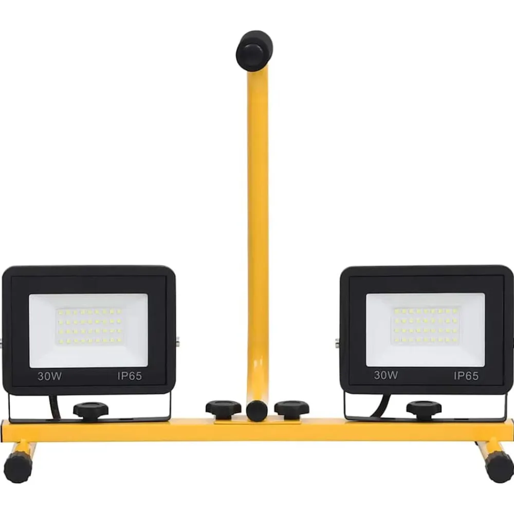 vidaXL Iluminación-Foco LED con asa 2x30 W blanco frío