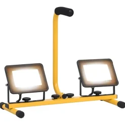 vidaXL Foco LED con asa 2x30 W blanco cálido Blanco c&aacute;lido Best