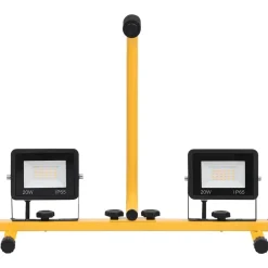 vidaXL Iluminación-Foco LED con asa 2x20 W blanco frío