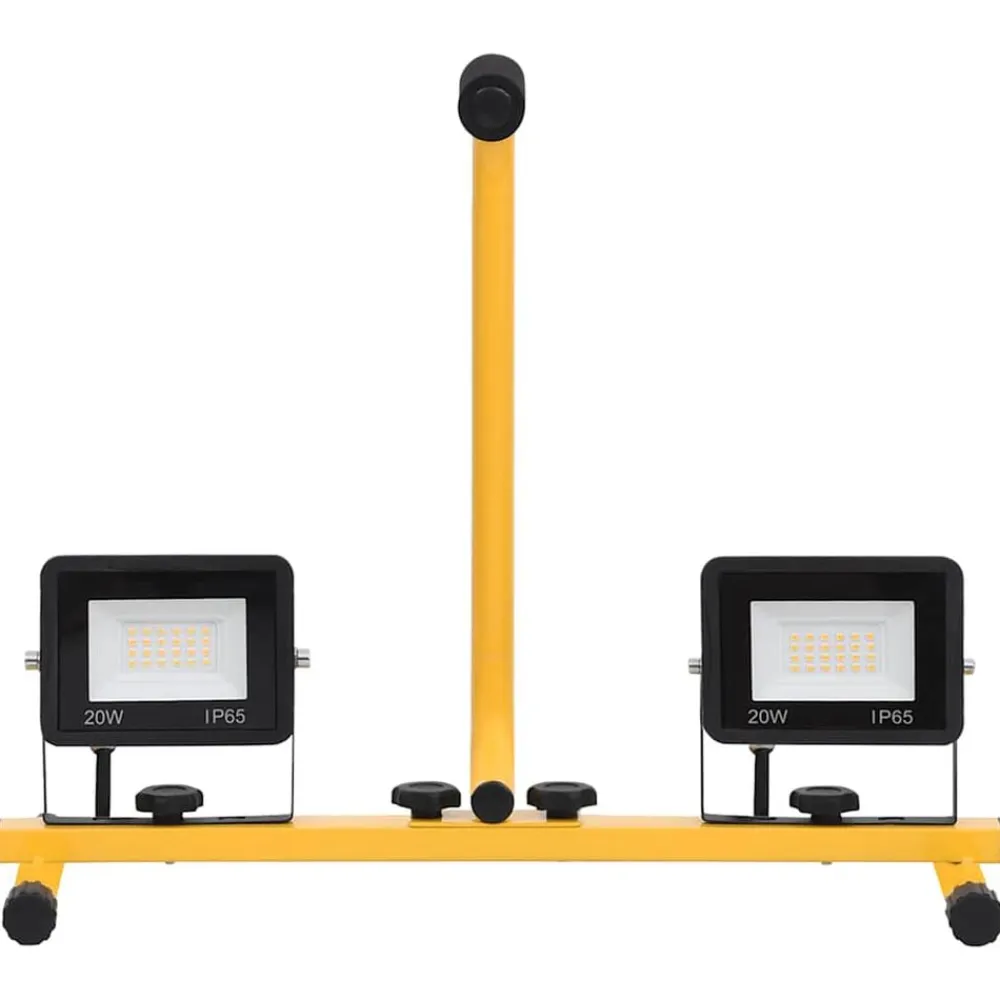 vidaXL Iluminación-Foco LED con asa 2x20 W blanco frío