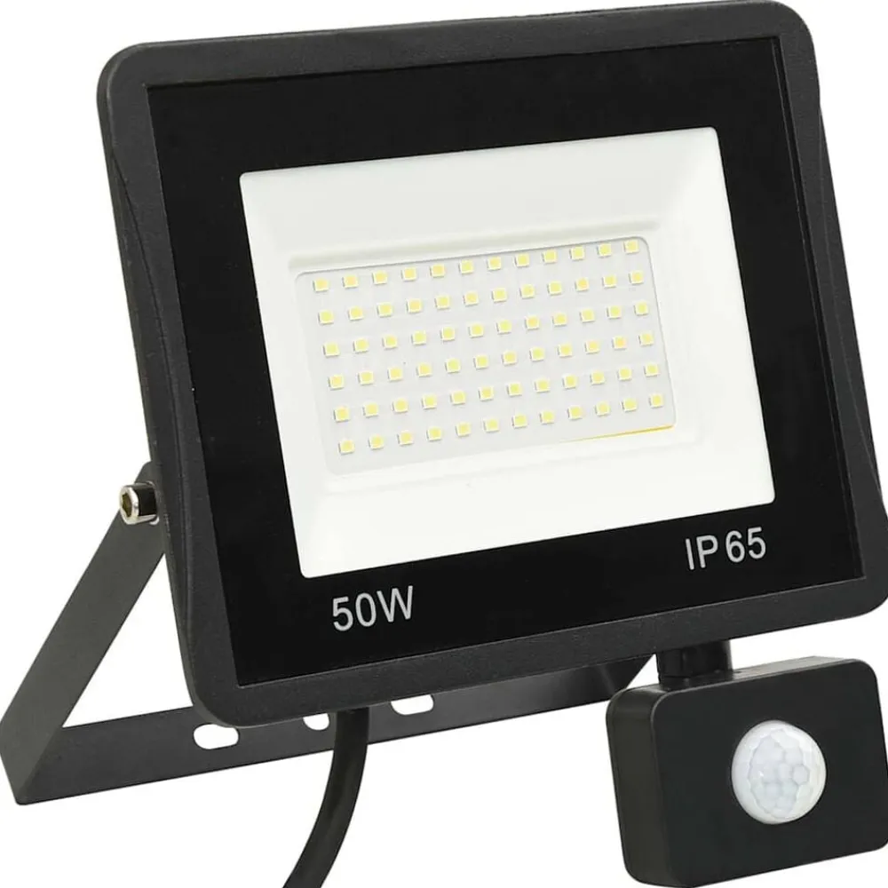 vidaXL Iluminación-Foco LED con sensor 50 W blanco frío