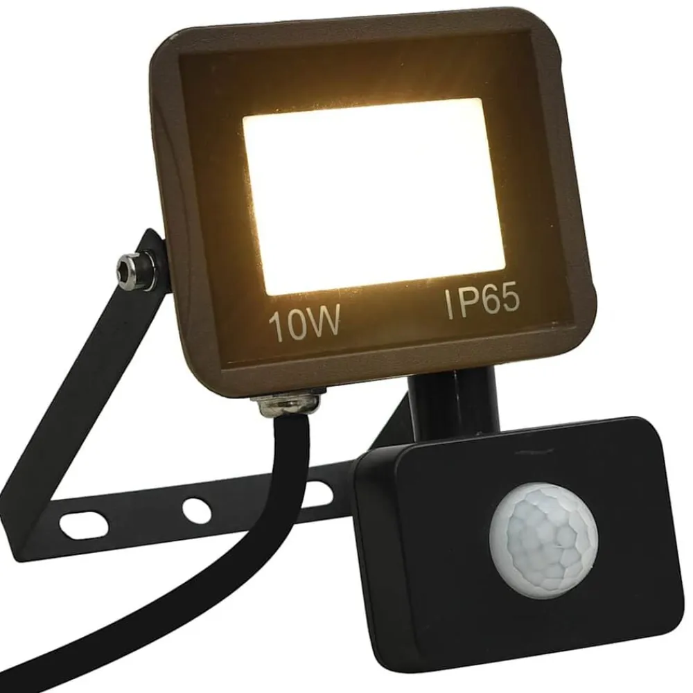 vidaXL Foco LED con sensor 10 W blanco cálido Blanco cálido Outlet