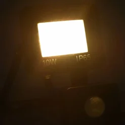 vidaXL Foco LED con sensor 10 W blanco cálido Blanco c&aacute;lido Outlet