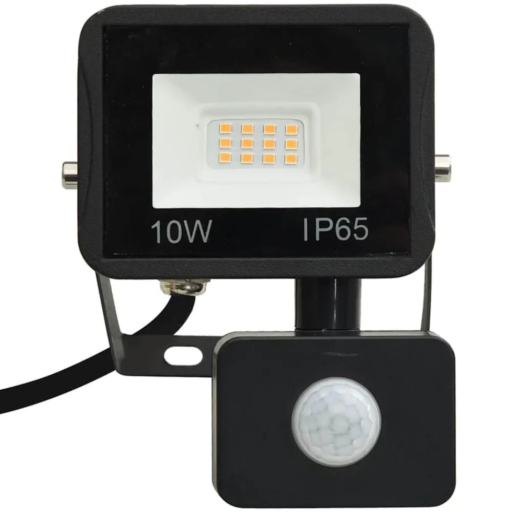 vidaXL Foco LED con sensor 10 W blanco cálido Blanco cálido Outlet