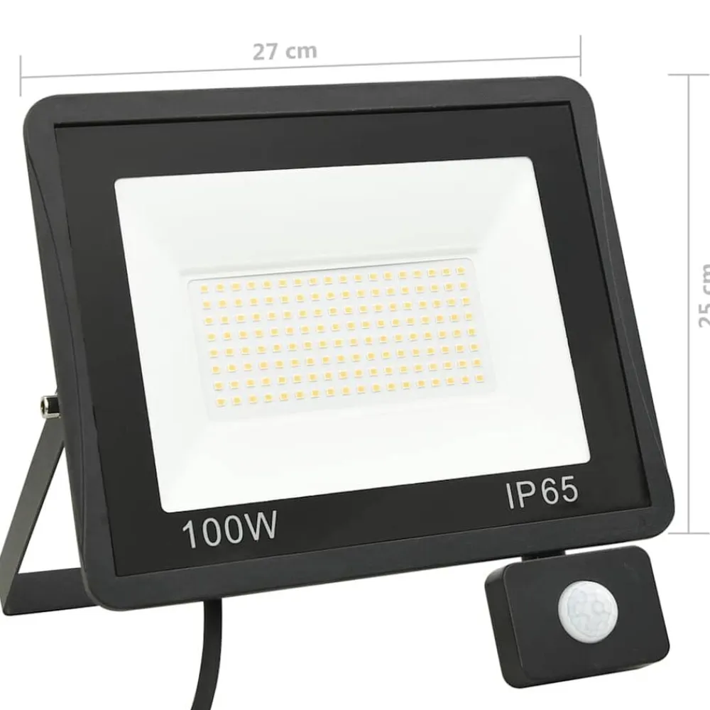 vidaXL Iluminación-Foco LED con sensor 100 W blanco frío