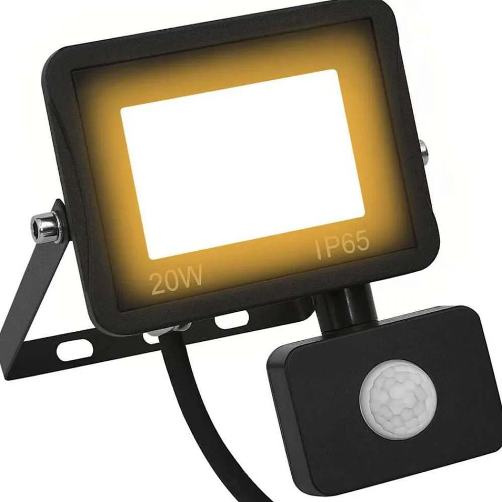 vidaXL Iluminación-Foco LED con sensor 20 W blanco cálido