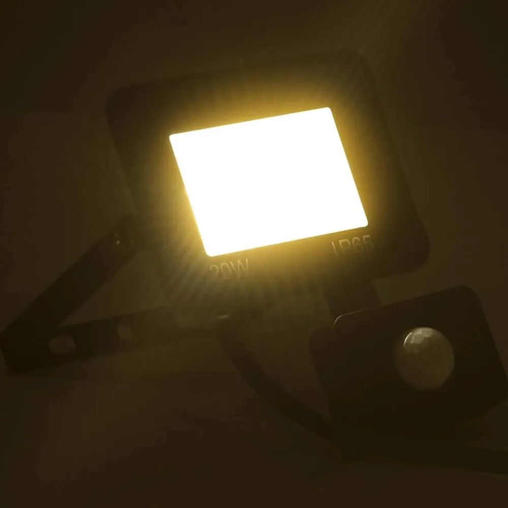 vidaXL Iluminación-Foco LED con sensor 20 W blanco cálido