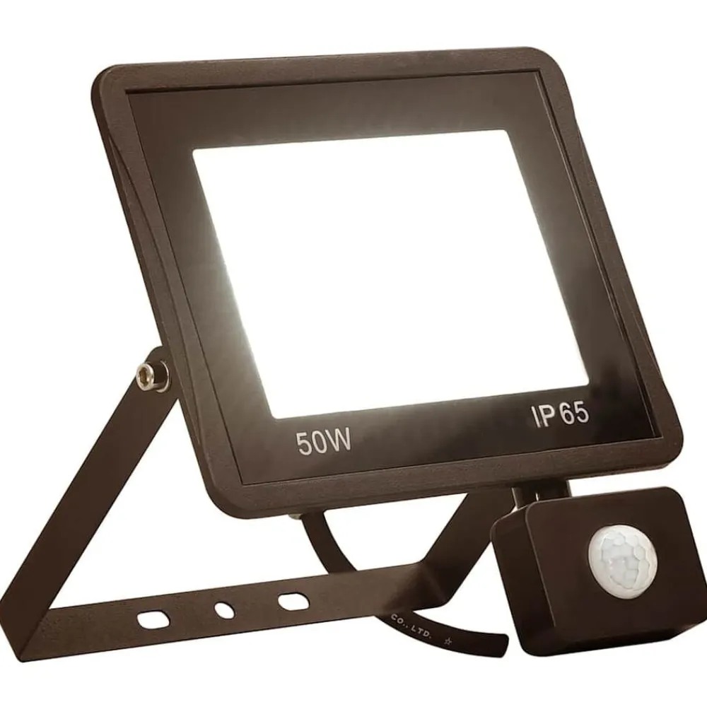 vidaXL Iluminación-Foco LED con sensor 50 W blanco cálido