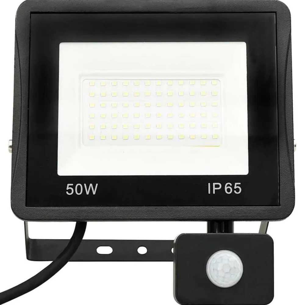 vidaXL Iluminación-Foco LED con sensor 50 W blanco cálido