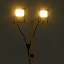 vidaXL Foco LED con trípode 2x30 W blanco cálido Blanco c&aacute;lido Best