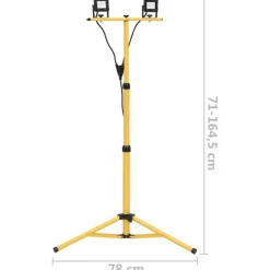 vidaXL Iluminación-Foco LED con trípode 2x10 W blanco frío