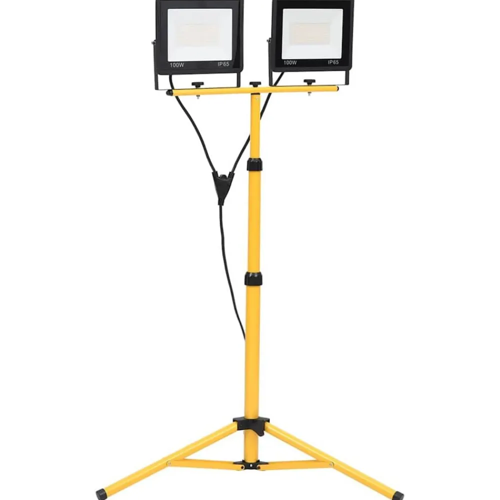 vidaXL Foco LED con trípode 2x100 W blanco frío Blanco frío Discount
