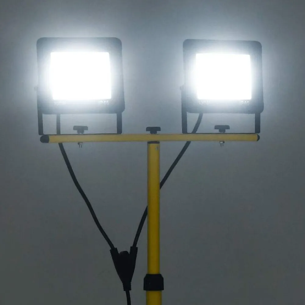 vidaXL Foco LED con trípode 2x100 W blanco frío Blanco frío Discount