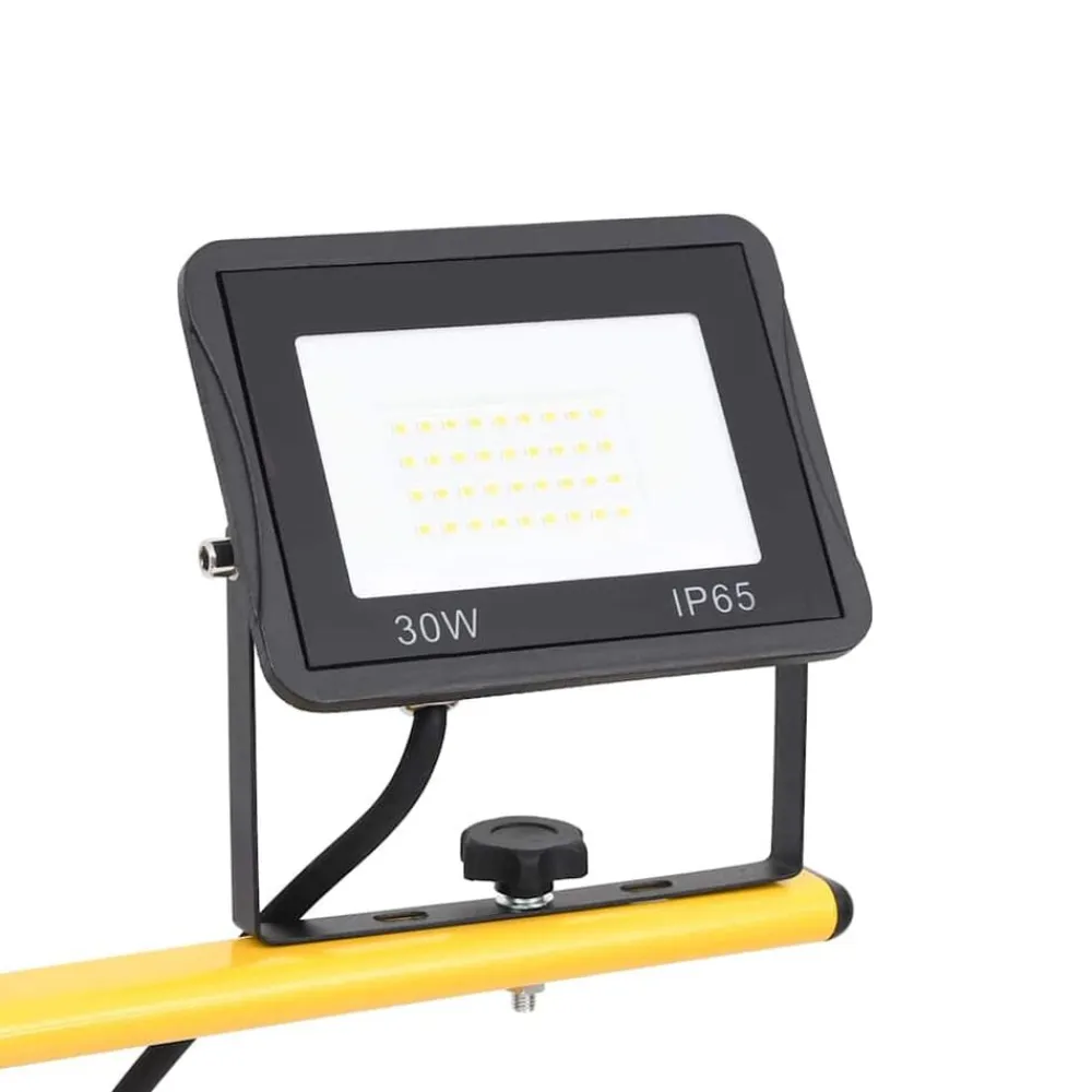 vidaXL Iluminación-Foco LED con trípode 2x30 W blanco frío