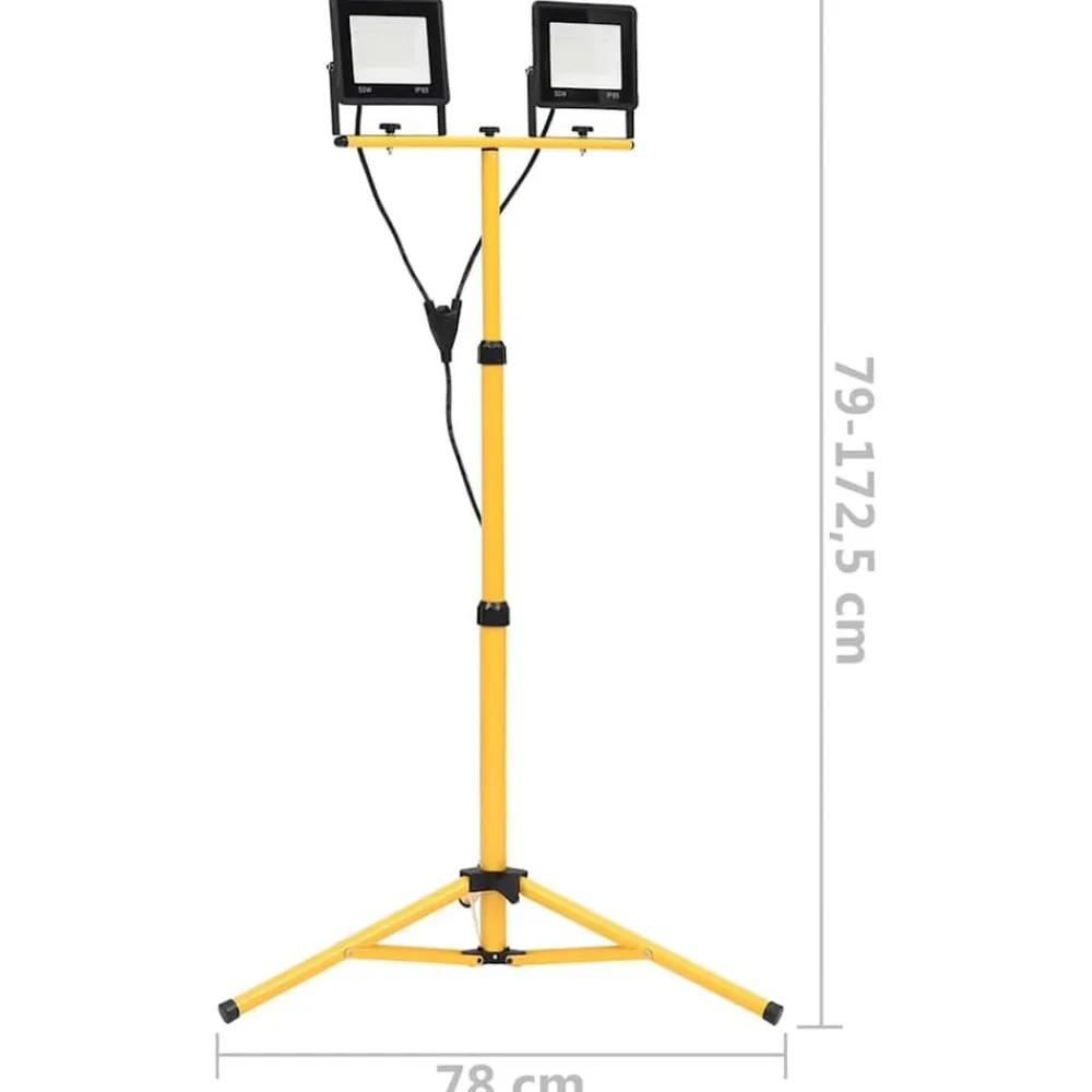 vidaXL Foco LED con trípode 2x50 W blanco frío Blanco frío Online