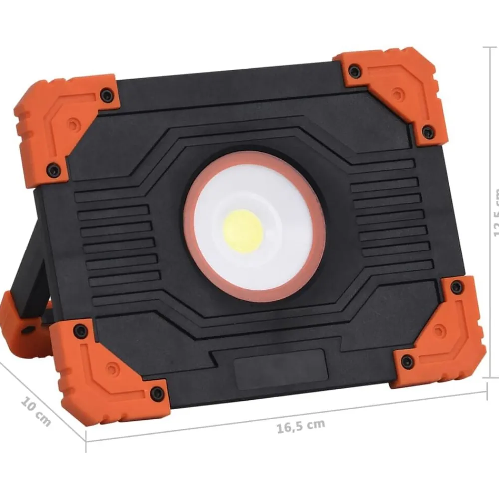 vidaXL Iluminación-Foco LED portátil ABS 10 W blanco frío