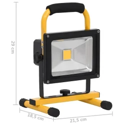vidaXL Iluminación-Foco LED recargable con asa 30 W blanco frío