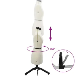 vidaXL Forma de vestido ajustable femenina s Terciopelo Crema Sale