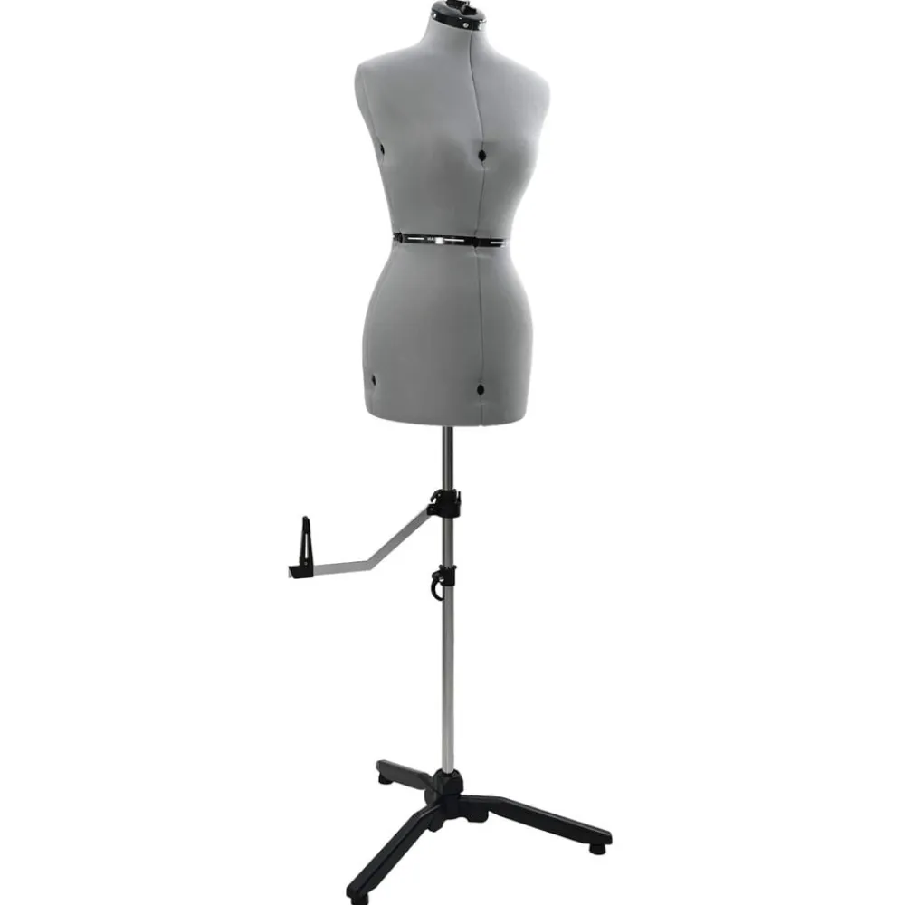 vidaXL Forma de vestido ajustable femenina s Terciopelo Gris Clearance