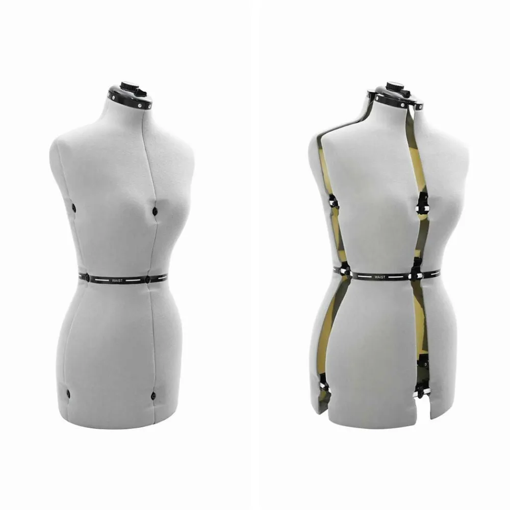 vidaXL Forma de vestido ajustable femenina s Terciopelo Gris Clearance