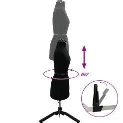 vidaXL Arte Y Ocio-Forma de vestido ajustable femenina s Terciopelo