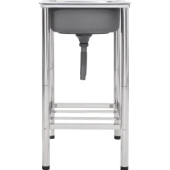vidaXL Fontanería-Fregadero de camping de un seno acero inoxidable