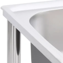 vidaXL Fontanería-Fregadero de camping de un seno acero inoxidable