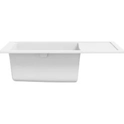 vidaXL Fontanería-Fregadero de cocina con rebosadero ovalado granito