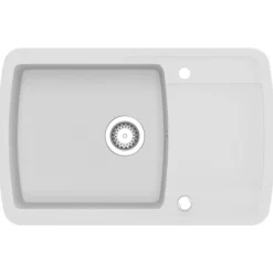 vidaXL Fontanería-Fregadero de cocina de granito con un seno
