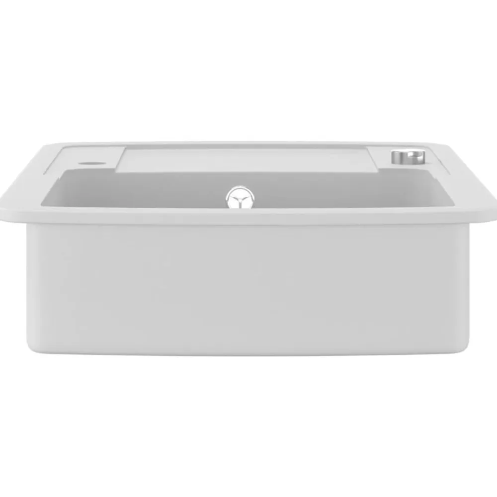 vidaXL Fontanería-Fregadero de cocina de granito con un seno