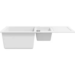 vidaXL Fontanería-Fregadero de cocina de granito con dos senos