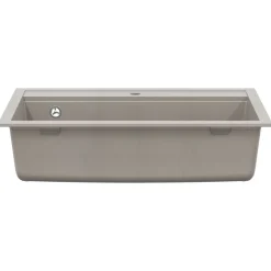 vidaXL Fregadero de cocina de granito con un seno Gris Best