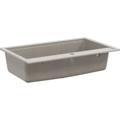 vidaXL Fregadero de cocina de granito con un seno Gris Best