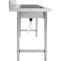 vidaXL Fontanería-Fregadero de cocina con doble seno acero inoxidable