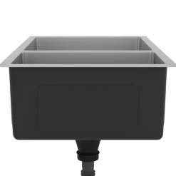 vidaXL Fontanería-Fregadero de cocina de acero inoxidable