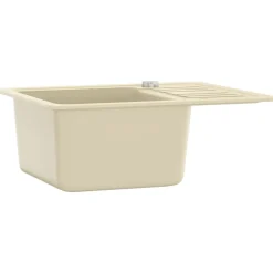 vidaXL Fontanería-Fregadero de cocina de granito con un seno