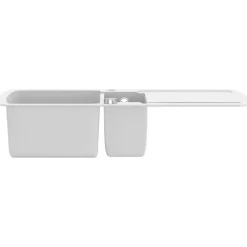 vidaXL Fontanería-Fregadero de cocina con dos senos de granito