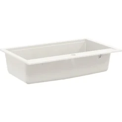vidaXL Fregadero de cocina de granito con un seno Blanco Clearance