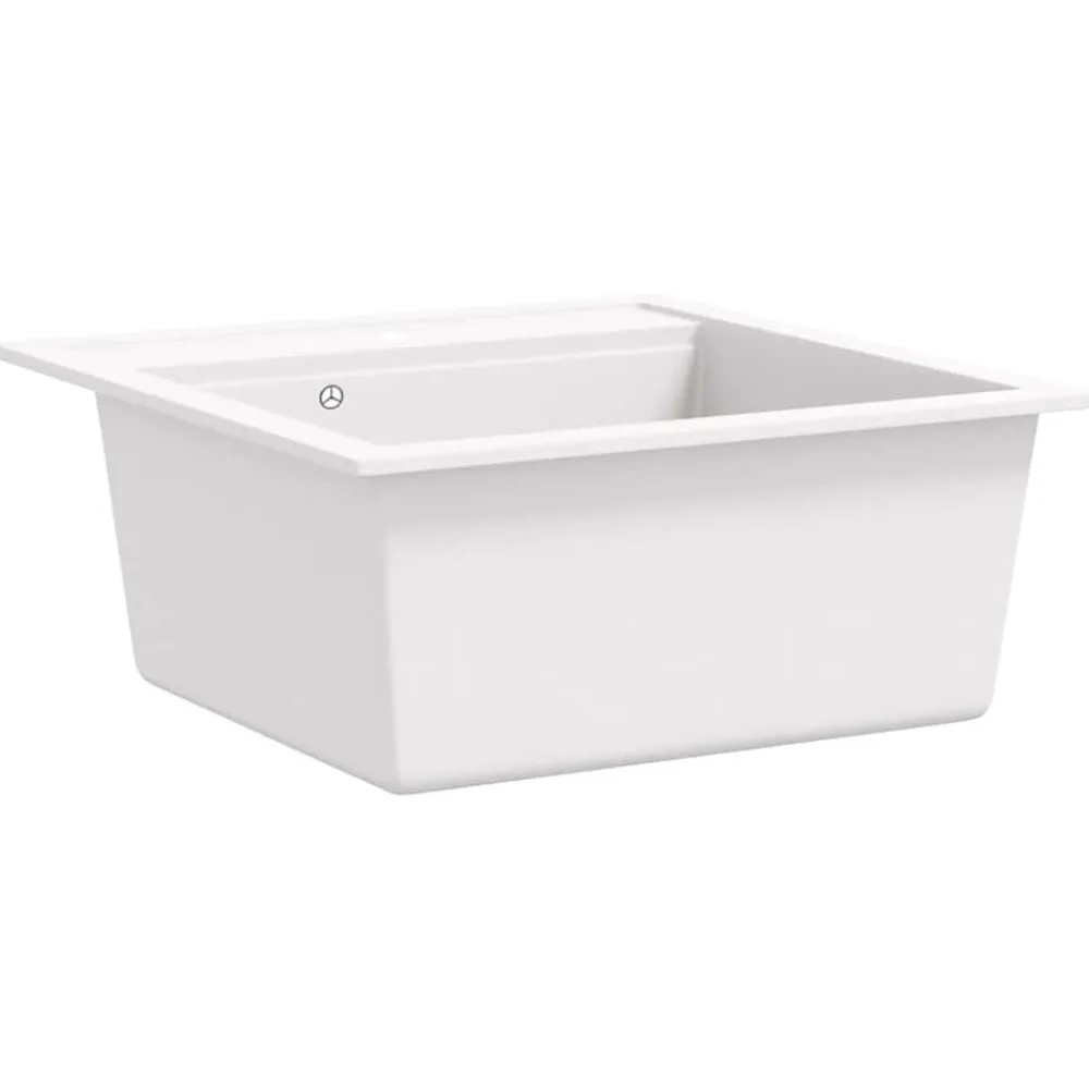 vidaXL Fontanería-Fregadero de cocina de granito con un seno
