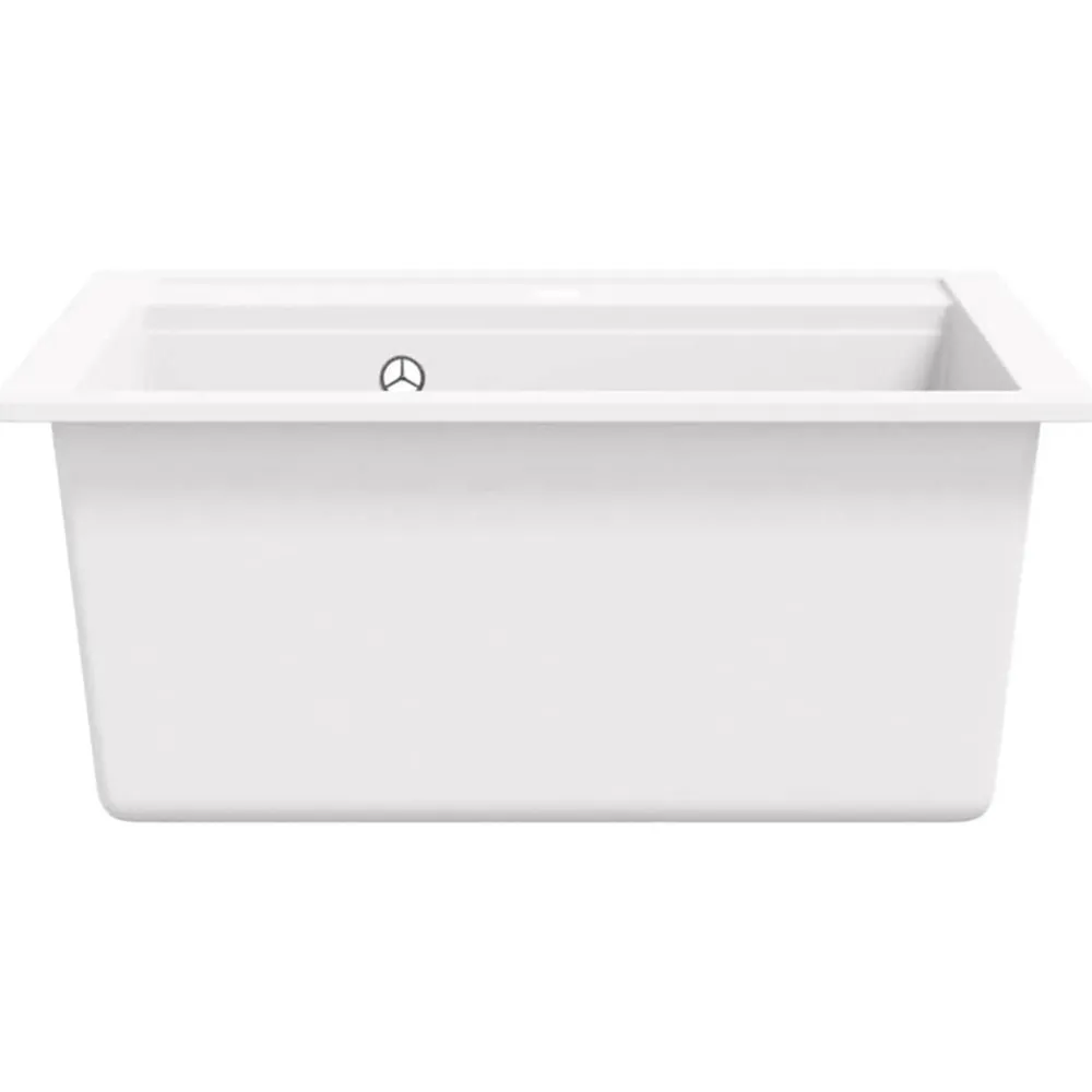 vidaXL Fontanería-Fregadero de cocina de granito con un seno