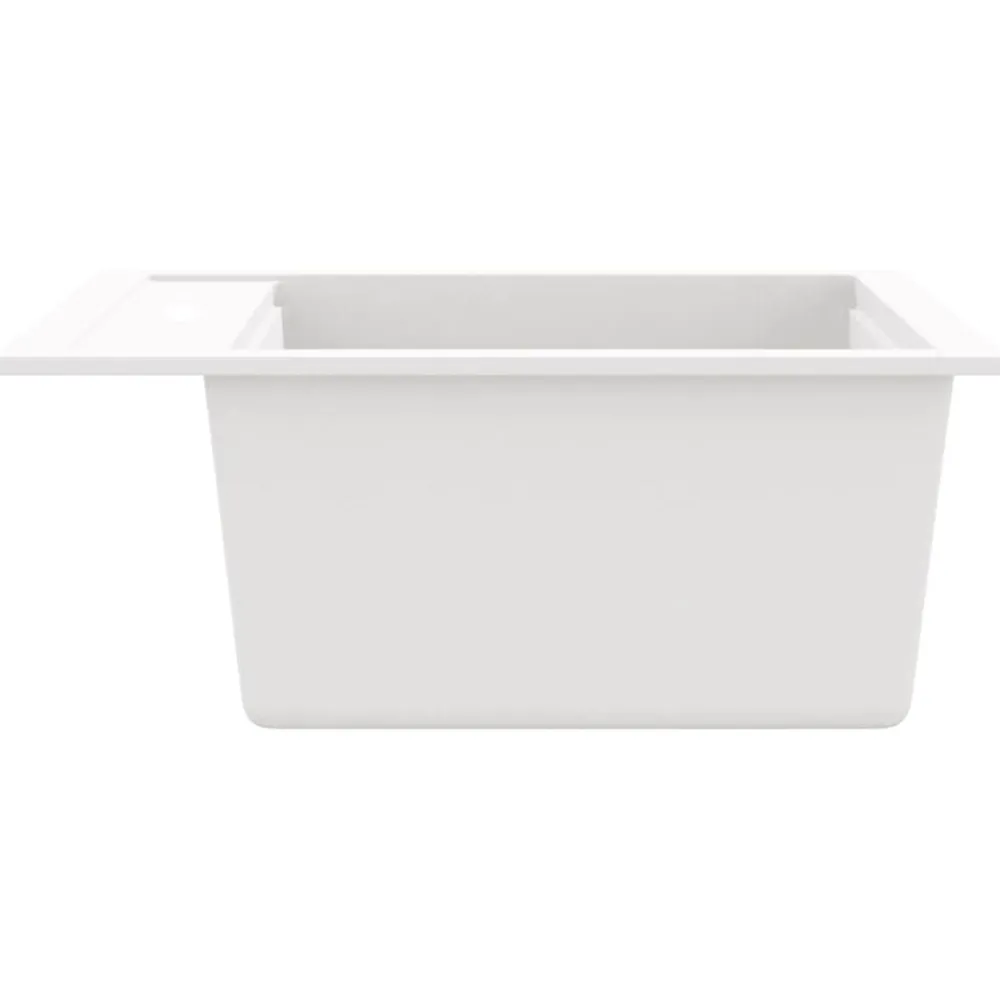 vidaXL Fontanería-Fregadero de cocina de granito con un seno