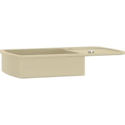vidaXL Fontanería-Fregadero de cocina de granito con un seno