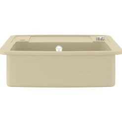 vidaXL Fontanería-Fregadero de cocina de granito con un seno