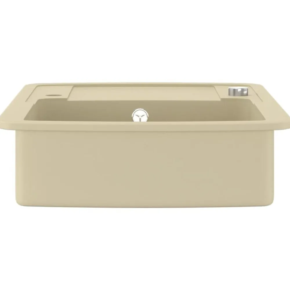 vidaXL Fontanería-Fregadero de cocina de granito con un seno