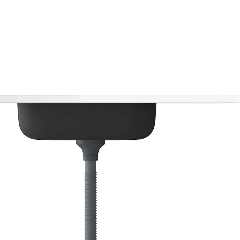 vidaXL Fontanería-Fregadero de cocina con escurridor acero inox 800x500x155 mm