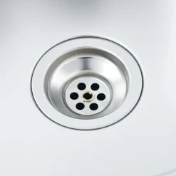 vidaXL Fontanería-Fregadero de cocina con escurridor acero inox 800x500x155 mm